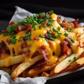 Batata Frita com Bacon e Cheddar